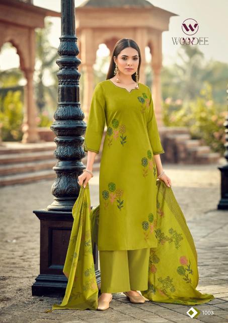 Woodee mahek 3pcs surat kurtis wholesalers whatsapp